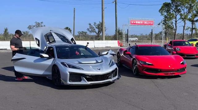 Drag Race Penuh Gengsi, Chevrolet Corvette ZR1 Kalahkan Ferrari 296 GTB