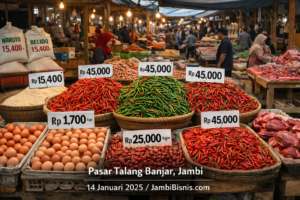 Harga Sembako di Pasar Talang Banjar, Cabai Rawit Naik, Beras dan Daging Stabil
