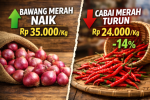 Harga Sembako di Pasar Angso Duo dan Talang Banjar Jambi Hari Ini, Cabai Turun, Bawang Merah Naik