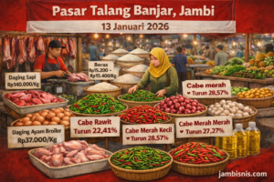 Harga Sembako di Pasar Talang Banjar Cabai Rawit Turun, Komoditas Lain Stabil