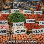 Harga Sembako di Pasar Rakyat Kasang Jambi Stabil, Cabai Rawit Masih Tinggi 
