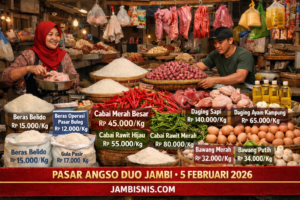 Harga Sembako di Pasar Angso Duo Didominasi Stabil, Cabai Rawit Naik