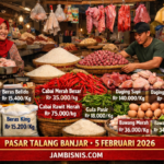 Harga Sembako di Pasar Talang Banjar Didominasi Stabil, Cabai Merah Turun Tajam