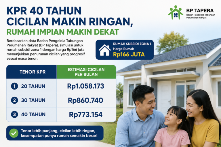 Rumah Makin Terjangkau! Skema KPR 40 Tahun Tekan Cicilan ke Rp700 Ribuan