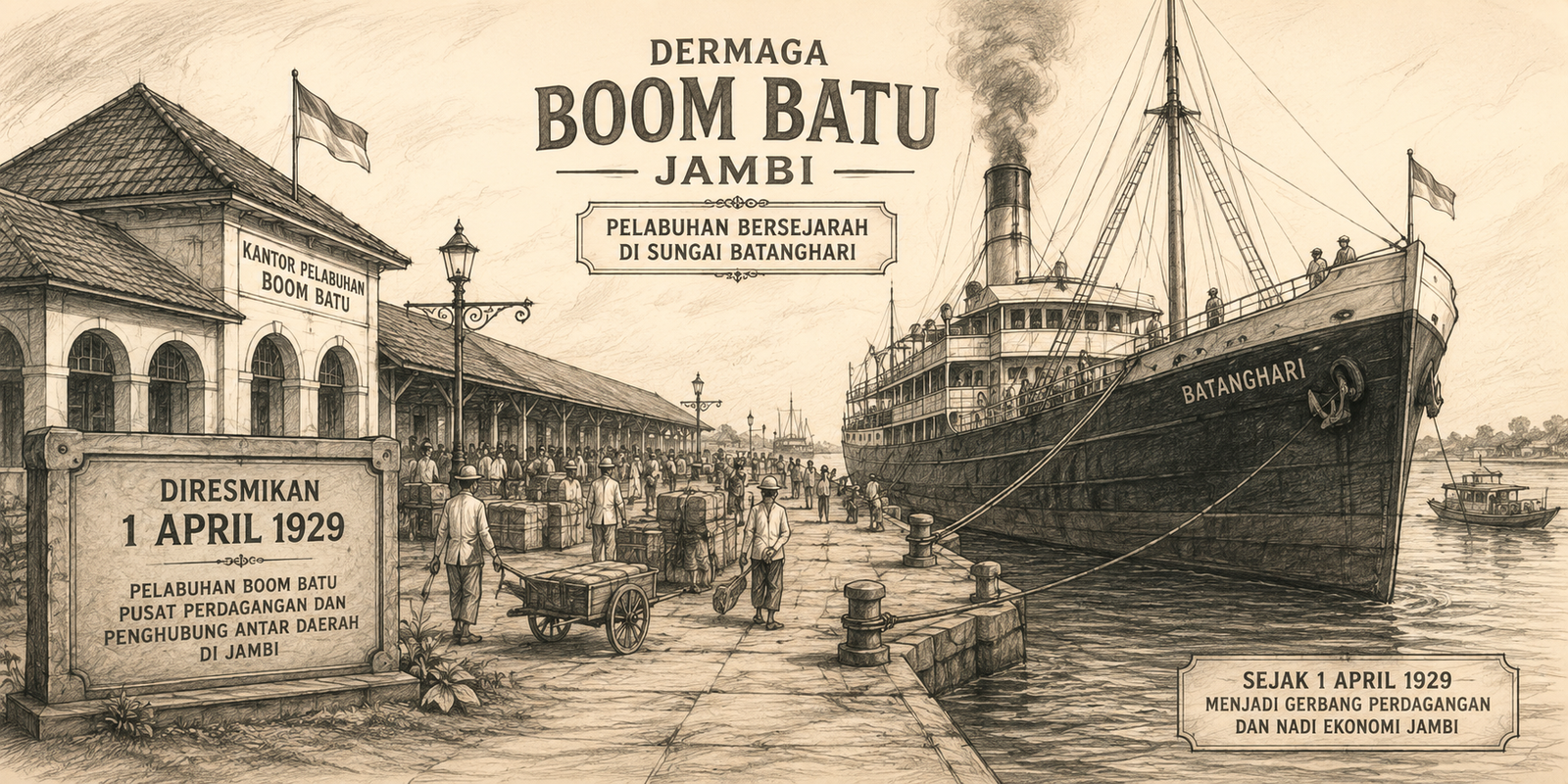 DULU DISANDARI KAPAL RAKSASA, Kini Jadi Mal! Tragisnya Nasib Pelabuhan Boom Batu Jambi