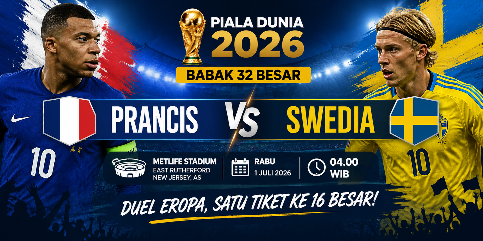Prancis Favorit, Swedia Pantang Menyerah
