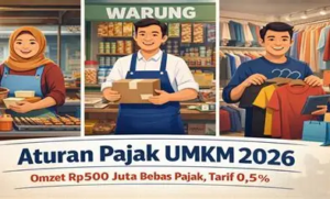 Aturan Pajak UMKM 2026: Tarif 0,5 Persen dan Ketentuan Omzet Rp500 Juta