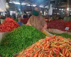 Harga Cabai Rawit Merah di Pasar Angso Duo Jambi Turun Jadi Rp30.000 per Kg
