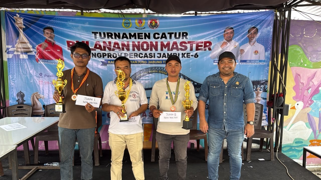 Apriyan Hidayat Juara Turnamen Catur Non Master Pengprov Percasi Jambi Seri ke-6