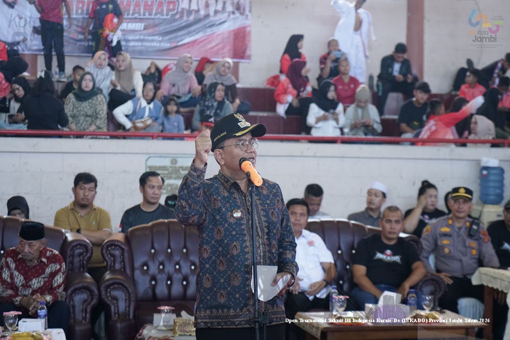 Buka Open Tournament Sirkuit III INKADO Jambi, Wali Kota Maulana Dorong Atlet Raih Prestasi