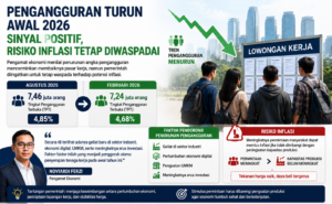 Pengamat: Penurunan Pengangguran Awal 2026 Jadi Sinyal Positif, Risiko Inflasi Tetap Harus Diwaspadai