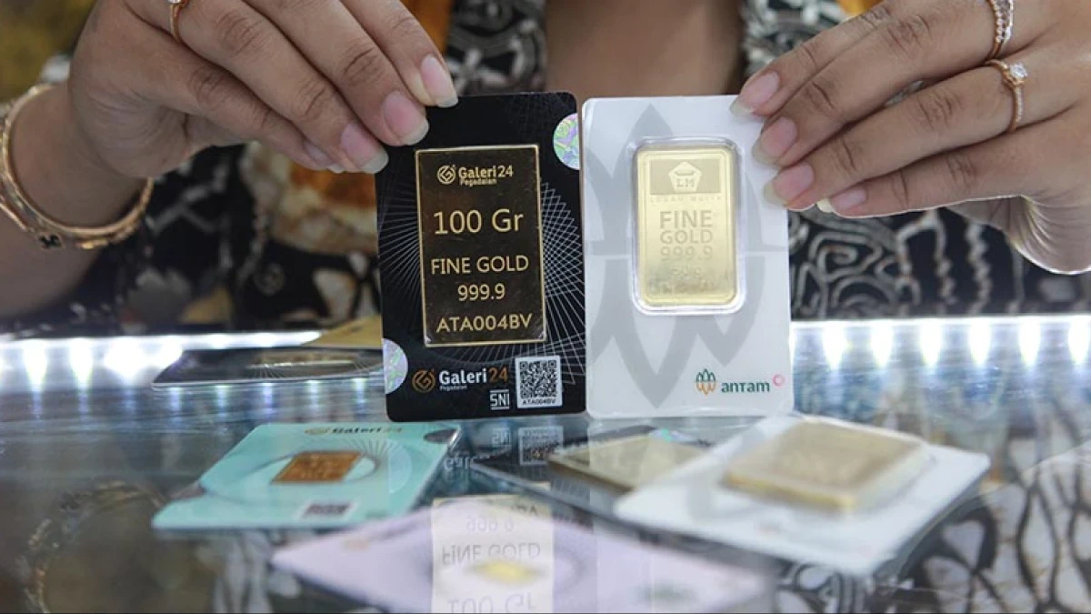 Harga Emas Pegadaian Terbaru: Antam, UBS, dan Galeri24 Kompak Turun